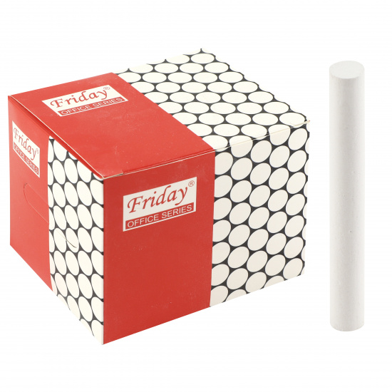Мел для доски, белый, 100 шт, d-10 мм, форма круглая, картонная коробка КОКОС 170396 FRIDAY