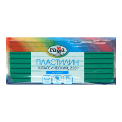 Пластилин 1 цвет, 250 гр, цвет зеленый, полиэтиленовая упаковка Классический Гамма 270818_04