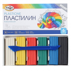 Пластилин 6цв 120гр Классический 281030 к/к