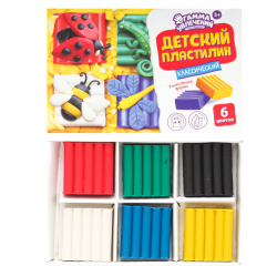 Пластилин 6цв 120гр Гамма увлечений Классический 8042534/ДПК1206