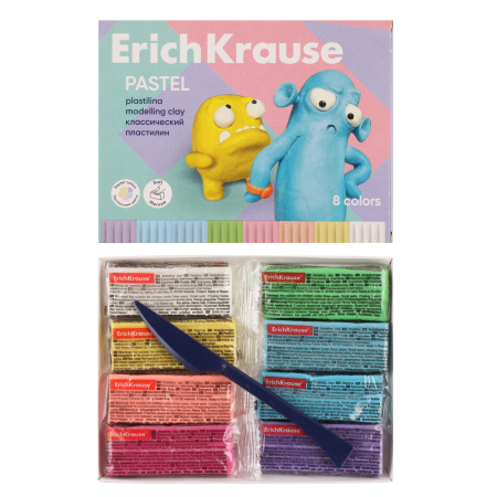 Пластилин, 8 цветов, 144 гр, стек, картонная коробка, Jolly Friend ...