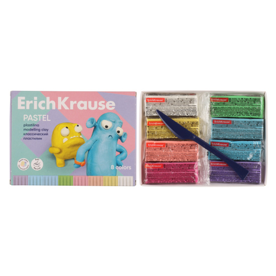 Пластилин 8 цветов, 144 гр, стек, картонная коробка, Jolly Friend Jolly Friends Erich Krause 61351