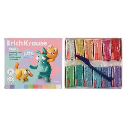 Пластилин 12 цветов, 216 гр, стек, картонная коробка, Jolly Friend Jolly Friends Pastel Erich Krause 61352