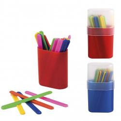 Счетные палочки пластик, 30шт, 4 цвета, пластиковый пенал Пчелка СПК-30