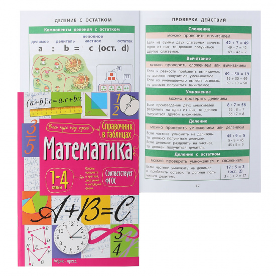 Справочник в таблицах Айрис-пресс А5 Математика для начальной школы 27061