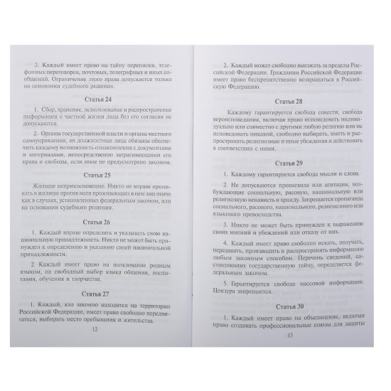 Брошюра "Конституция РФ 2025", Айрис-пресс, А5, мелованная бумага, офсет, на скобе, 28020