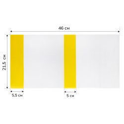 Обложка, для учебников, универсальная, полиэтилен, 215*460 мм, 150 мкм, закладка, цвет прозрачный, цветной клапан, Муличенко С.Г., У215