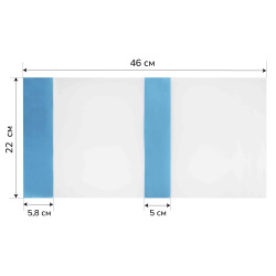 Обложка, для учебников, универсальная, полиэтилен, 220*460 мм, 150 мкм, закладка, цвет прозрачный, цветной клапан, Муличенко С.Г., У22У