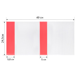 Обложка, для учебников, универсальная, полиэтилен, 245*490 мм, 150 мкм, цвет прозрачный, цветной клапан, Муличенко С.Г., У245