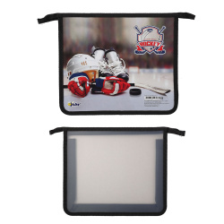 Папка д/тетрадей на молн сверху А5 1отд мальч Hockey пласт/карт ПТ-715 57223