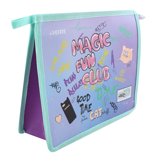 Папка для тетрадей А5, пластик, на молнии сверху, для девочек Magic Club deVENTE 8056426