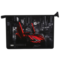 Папка для тетрадей А4 пластик/картон молния сверху 1 отделение Go fast КОКОС ПМ-А4-291/261762