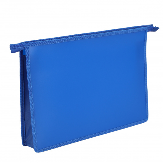 Папка для тетрадей А4, пластик, на молнии сверху, цвет синий, универсальный КОКОС 230695