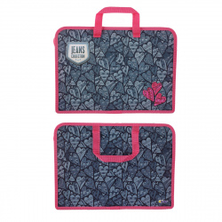 Сумка-портфель пласт с ручками 24*34*8 Jeans collection ПТ-14-4 56840