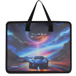 Папка с ручками, А4, пластик, металлическая молния, для мальчиков, Turbo Galaxy, deVENTE, 8054630