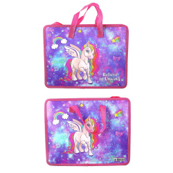 Сумка-портфель пласт с ручками 26*33*8 deVENTE Rainbow Unicorn 8053956