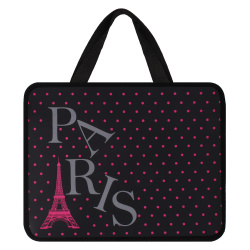 Папка с ручками, пластик, 26*33*10 см, на молнии сверху, с рисунком, Glamour Paris, КОКОС, 250913