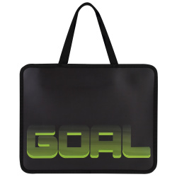 Папка с ручками пластиковая 26*33*10 молния 0,48мм First Goal 260364 КОКОС