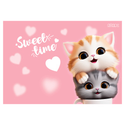 Клеенка для уроков труда, 35*50 см, Cute cats, КОКОС, 251003