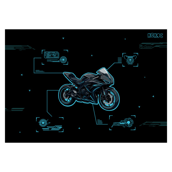 Клеенка для уроков труда, 50*70 см, Sport bike, КОКОС, 260589
