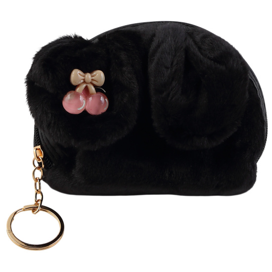 Кошелек-брелок, Ушки, 12*9 см, плюш, 2 вида, КОКОС, 261201