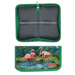 Пенал пластик 1отд б/н 10*20*2 Flamingo 46876