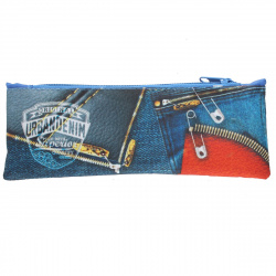 Пенал косметичка мягкий ткань 1отд б/н 7*20 Urban denim 2019 К-2