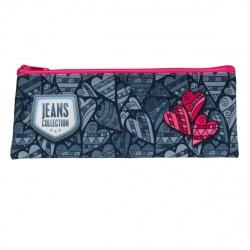 Пенал косметичка мягкий ткань 1отд б/н 7*19 Jeans collection ПМП 07-20 54420