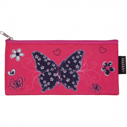 Пенал косметичка мягкий ткань 1отд б/н 9*20 Flower Butterfly deVENTE 7024900
