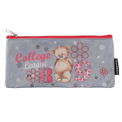 Пенал косметичка мягкий ткань 1отд б/н 9*20 College Bear deVENTE 7024902