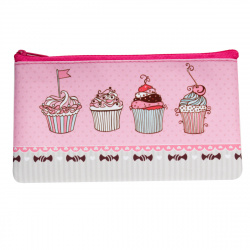 Пенал косметичка мягкий ткань 1отд б/н 10*19 Sweet cake ПМП 01-20 53659