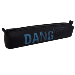Пенал, квадратный, ткань, 1 отделение, 20*4*4 см, цвет черный, Danger, КОКОС, 250773