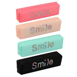 Пенал силикон 1отд б/н прямоуг 5*20*4 Smile 188819 КОКОС ассорти 4 вида