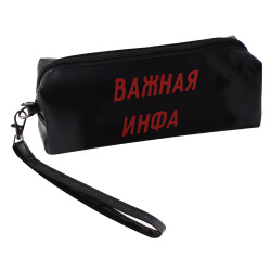 Пенал, прямоугольный, кожзам, 1 отделение, 21*8*5 см, Важная инфа, КОКОС, 252429