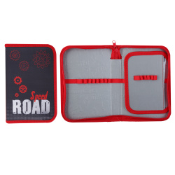 Пенал, ткань, 1 отделение, 20*13*3 см, откидная планка, Speed road, КОКОС, 251717