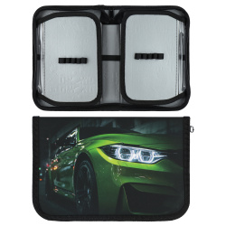 Пенал, ламинированный картон, 1 отделение, 20*13*4 см, 2 откидные планки, Green car, КОКОС, 261746
