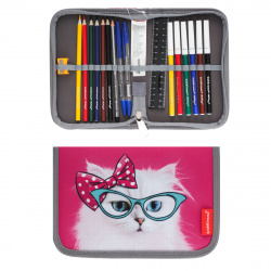 Пенал 1отд с/н 18пр 13*20*3 Cool Cat ЕК 44638