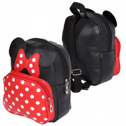 Рюкзак детский ПВХ 1 отделение 22*26*8 Lovely dots КОКОС 17135 черный