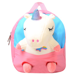 Рюкзак, детский, спинка мягкая, 26*23*9 см, 1 отделение, с игрушкой, Unicorn, КОКОС, 261644