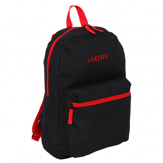 Рюкзак спинка мягкая, 40*30*10 см, 1 отделение, черный/красный Black deVENTE 7032380