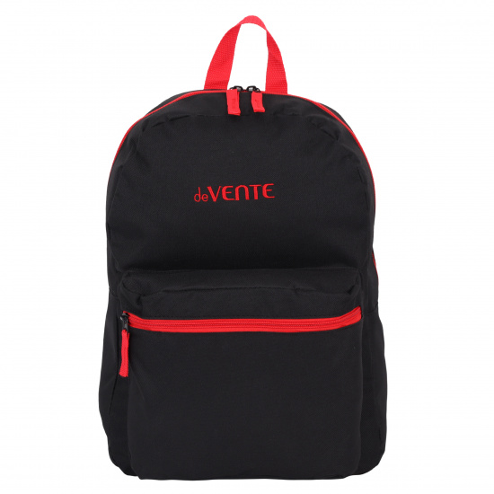 Рюкзак спинка мягкая, 40*30*10 см, 1 отделение, черный/красный Black deVENTE 7032380