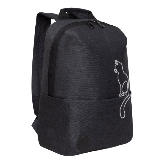 Рюкзак спинка мягкая EVA, 34*24*12 см, 1 отделение, черный/серебро Grizzly RXL-320-1