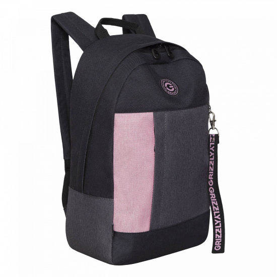 Рюкзак спинка мягкая EVA, 36*24*10 см, 1 отделение, черный/розовый Grizzly RXL-327-3