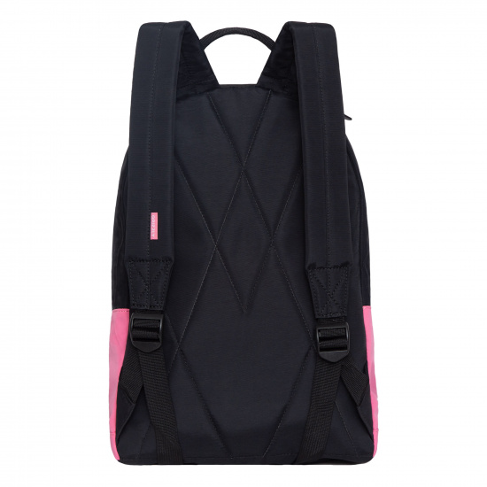 Рюкзак спинка мягкая EVA, 38*26*12 см, 1 отделение, черный/розовый Grizzly RXL-323-4
