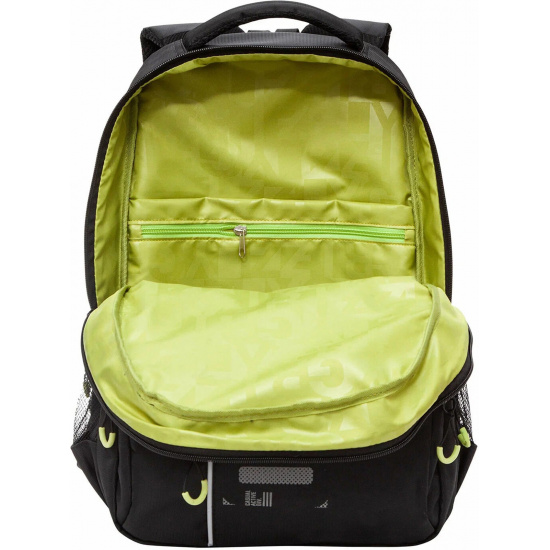 Рюкзак спинка эргономичная, 43*32*17 см, 2 отделения, черный/салатовый Grizzly RU-330-5