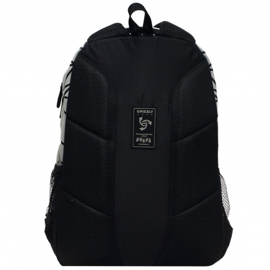 Рюкзак спинка эргономичная, 44*32*14 см, 2 отделения, черный/серый Grizzly RU-230-2