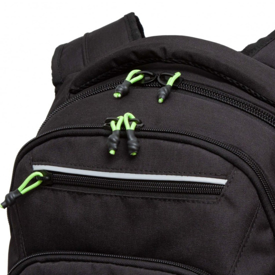 Рюкзак спинка эргономичная, 44*32*18 см, 2 отделения, черный/салатовый Grizzly RU-431-2