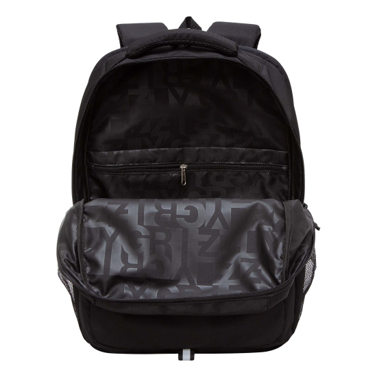 Рюкзак спинка эргономичная, 42*30*20 см, 3 отделения, черный Grizzly RU-432-2