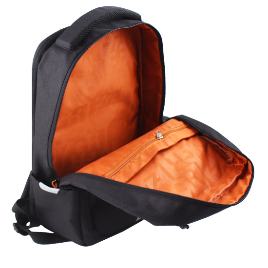 Рюкзак спинка эргономичная, 41*28*18 см, 2 отделения, черный/кирпичный Grizzly RU-434-1