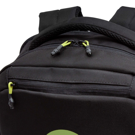 Рюкзак спинка эргономичная, 41*28*18 см, 2 отделения, черный/салатовый Grizzly RU-434-3